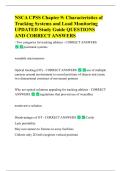 NSCA CPSS Chapter 9&colon; Characteristics of  Tracking Systems and Load Monitoring  UPDATED Study Guide QUESTIONS  AND CORRECT ANSWERS