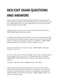 HESI Exit Exam Questions and Verified Answers &ndash; Nursing Study Guide &lpar;2026&rpar;