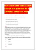 HESI Exit RN Exam Complete &ndash; New 2026 Version Questions and Verified Answers &lpar;A Grade&comma; 100&percnt; Pass&rpar;