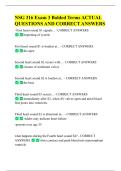 NSG 316 Exam 3 Bolded Terms ACTUAL  QUESTIONS AND CORRECT ANSWERS 