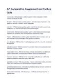 AP Comparative Government and Politics Questions and answers