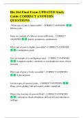 BIO 264 Final Exam UPDATED Study  Guide CORRECT ANSWERS  QUESTIONS