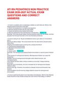 ATI RN PEDIATRICS NGN PRACTICE EXAM 2026-2027 ACTUAL EXAM QUESTIONS AND CORRECT ANSWERS  