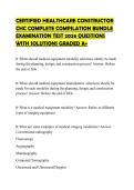 CERTIFIED HEALTHCARE CONSTRUCTOR CHC COMPLETE COMPILATION BUNDLE EXAMINATION TEST 2026 QUESTIONS WITH SOLUTIONS GRADED A&plus;