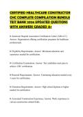 CERTIFIED HEALTHCARE CONSTRUCTOR CHC COMPLETE COMPILATION BUNDLE TEST BANK 2026 UPDATED QUESTIONS WITH ANSWERS GRADED A&plus;