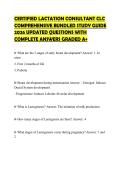 CERTIFIED LACTATION CONSULTANT CLC COMPREHENSIVE BUNDLED STUDY GUIDE 2026 UPDATED QUESTIONS WITH COMPLETE ANSWERS GRADED A&plus;