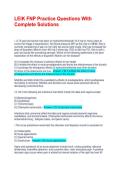 LEIK FNP Practice Questions With Complete Solutions