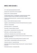 BRCC BIO EXAM 1 QUESTIONS AND ANSWERS