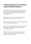 CERTIFIED PEER SPECIALIST TEST PAPER 2026 COMPLETE RESPONSES GRADED A&plus;
