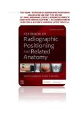 TEST BANK FOR Textbook of Radiographic Positioning and Related Anatomy 11th Edition by John Lampignano & Leslie E&period; Kendrick &vert;ISBN&colon; 9780323936132&vert; Guide A&plus;
