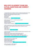 WGU D075 OA NEWEST EXAM 2026 ACTUAL QUESTIONS AND CORRECT ANSWERS