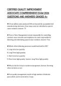 CERTIFIED QUALITY IMPROVEMENT ASSOCIATE COMPREHENSIVE EXAM 2026 QUESTIONS AND ANSWERS GRADED A&plus;
