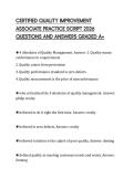 CERTIFIED QUALITY IMPROVEMENT ASSOCIATE PRACTICE SCRIPT 2026 QUESTIONS AND ANSWERS GRADED A&plus;