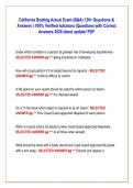 California Boating Actual Exam FORMS &lpar;B&A&rpar; 120&plus; Questions &  Answers &vert; 100&percnt; Verified solutions &vert;Questions with Correct  Answers 2026 latest update&excl; PDF 