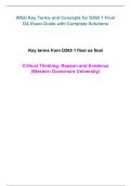 WGU D265 Key Terms and Concepts &ndash; Final OA Exam Guide &ndash; Western Governors University &ndash; Academic Year 2026&sol;2027 &ndash; Complete Exam Preparation Solutions