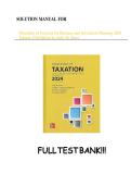 Solutions Manual for Principles of Taxation for Business & Investment Planning 2024 &vert; 27th Edition by Sally Jones