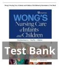 TEST BANK&lowbar;&lowbar;Wong's Essentials of Pediatric Nursing 12th Edition by Marilyn J&period; Hockenberry&comma; ISBN&colon; 9780443123528 &vert;All Chapters Verified&vert; Guide A&plus;