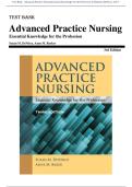 Test Bank - Advanced Practice Nursing Essential Knowledge for the Profession 3rd Edition &lpar;DeNisco&comma; 2017&rpar; Chapter 1-54 &vert; All Chapters with Answers and Rationales