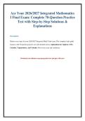 2026&sol;2027 Integrated Math I Final Exam Review &plus; Study Guide with Answers