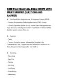 CGSC F100 EXAM 2026 EXAM SCRIPT WITH FULLY VERIFIED QUESTIONS AND ANSWERS