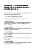CHAMPIONS LAW OF AGENCY EXAM ACTUAL PAPER 2026 QUESTIONS WITH ANSWERS GRADED A&plus;