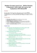Michigan Personnel Agent Exam &ndash; 200 Real Question  Comprehensive Study Guide with Answers and  Explanations &lpar;2026 Edition&rpar;PDF