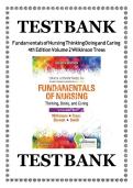 Fundamentals of Nursing 4th Edition Test Bank &ndash; Volume 2 Wilkinson & Treas &vert; Practice Questions & Chapter Reviews