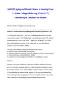 NUR257 Aging and Chronic Illness in Nursing Exam 3 - Galen College of Nursing 2026&sol;2027 &vert; Gerontology & Chronic Care Review