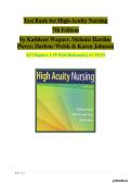Complete Test Bank &ndash; High-Acuity Nursing 7E All Chapters Included &vert; Verified Answers & Rationales &vert; Exam-Ready &vert; Graded A&plus;