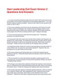 Hesi Leadership Exit Exam Version 2 Questions And Answers
