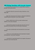 HESI Biology Questions with Accurate Answers