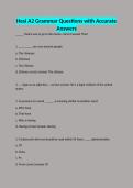 Hesi A2 Grammar Questions with Accurate Answers