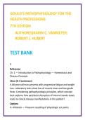 Gould&rsquo;s Pathophysiology Test Bank &lpar;7th Ed&rpar; &vert; VanMeter & Hubert MCQs for Nursing & Allied Health