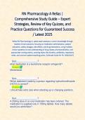 RN Pharmacology A Relias &vert; Comprehensive Study Guide &ndash; Expert Strategies&comma; Review of Key Quizzes&comma; and Practice Questions for Guaranteed Success &sol; Latest 2025  