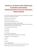 Leifer&colon; Introduction to Maternity and Pediatric Nursing - Chapter 16 &lpar;2025&sol;2026&rpar;