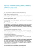 ABA 626 - National University Exam Questions With Correct Answers&period;