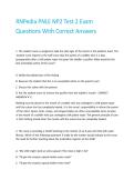 RNPedia PNLE NP2 Test 2 Exam Questions With Correct Answers