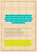 NREMT TEST BANK EXAM&sol;NREMT TEST BANK EXAM NEWEST EXAM QUESTIONS AND CORRECT DETAILED ANSWERS A NEW UPDATED VERSION LATEST 2026-2027 &lpar;100&percnt; CORRECT VERIFIED ANSWERS&rpar; NREMT EXAM 2026 ALREADY GRADED A&plus;