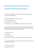 RN Pedia PNLE Overall Test 2 Exam Questions With Correct Answers 