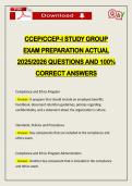 CCEP&sol;CCEP-I STUDY GROUP EXAM PREPARATION ACTUAL 2026 QUESTIONS AND 100&percnt; CORRECT ANSWERS