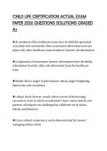 CHILD LIFE CERTIFICATION ACTUAL EXAM PAPER 2026 QUESTIONS SOLUTIONS GRADED A&plus;