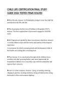 CHILD LIFE CERTIFICATION FINAL STUDY GUIDE 2026 TESTED ITEMS SOLVED