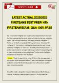 LATEST ACTUAL 2026 FIRETEAMS TEST PREP&sol; NTN FIRETEAM EXAM &vert; Q&A 100&percnt; PASS
