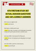 NTN FIRETEAM STUDY SET ACTUAL 2026 QUESTIONS AND 100&percnt; CORRECT ANSWERS
