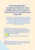 RN Pharmacology A Relias &vert; Comprehensive Study Guide &ndash; Expert Strategies&comma; Review of Key Quizzes&comma; and Practice Questions for Guaranteed Success &sol; Latest 2025  