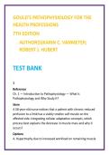 Gould&rsquo;s Pathophysiology Test Bank 7th Edition &vert; VanMeter & Hubert MCQs for Nursing & Allied Health