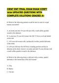 CIEMT EMT FINAL EXAM EXAM SCRIPT 2026 UPDATED QUESTIONS WITH COMPLETE SOLUTIONS GRADED A&plus;