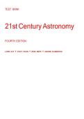 TEST BANK FOR 21ST CENTURY ASTRONOMY 6th Edition By Laura Kay&comma; Stacy Palen&comma; George Blumenthal &lpar;All Chapters&comma; 100&percnt; Original Verified A&plus; Grade&rpar; 