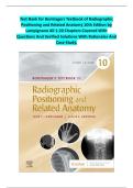 Complete Test Bank for Bontragers Textbook of Radiographic Positioning and Related Anatomy 10th Edition by Lampignano &vert; All Chapters 1-20 Covered With Questions And Correct Answers With Rationales And Case Study&period;