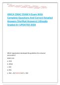 AMCA CMAC EXAM 2 NEWEST ACTUAL EXAM  WITH COMPLETE QUESTIONS AND CORRECT  DETAILED ANSWERS &lpar;VERIFIED ANSWERS&rpar;  &vert;ALREADY GRADED A&plus;